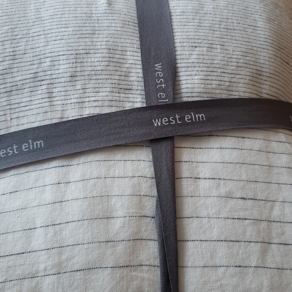 ❤️BUY 2 GET 1 FREE  West Elm European Flax Linen Graduated Stripe Duvet Covet